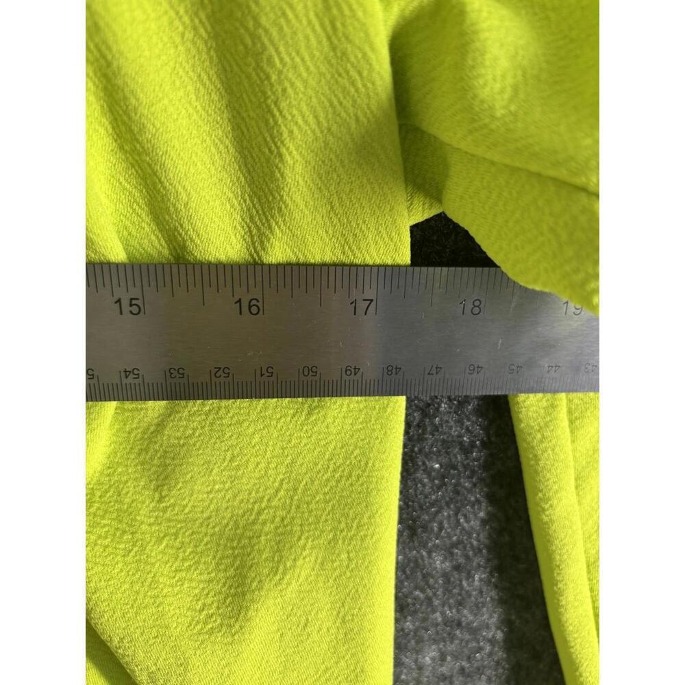Ashley Stewart Blouse Women 14/16 Green Crew Neck Long Sleeve Hook & Eye Casual - Picture 4 of 6